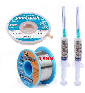 Lehim Emme Teli Cp2515 Ve Mchanic Soldering Lehim Teli 0,5mm 4in1 Arada