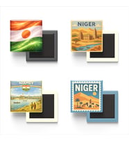 Buzdolap Magnetleri - Nijer Niamey - Niger - 4'lü Set Magneti