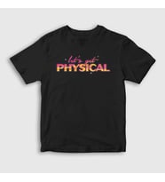 Presmono Unisex Çocuk Siyah Lets Get Physical Dua Lipa T-Shirt 322512tt