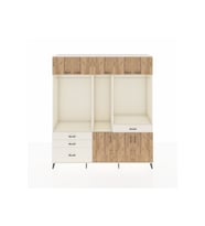 Hyperion Dolap 8 Raflı 4 Çekmeceli 3 Askılı 220x44x243 Aytaşı-Çam/Aytaşı