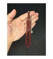 SEVGİLİYE ÖZEL HEDİYE TOZ KEHRİBAR TESBİH KAHVERENGİ RENKLİ KAPSÜL KESİM 9MMX9MM H-1588.