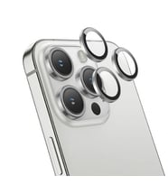 HOCO Crystal Clear iPhone 15 Pro-15 Pro Max HD 3D Metal Çerçeveli Kamera Koruyucu - HPSBYI9008-4