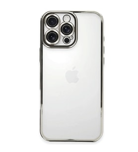 Apple İphone 16 Pro Kılıf Razer Lensli Silikon - Gümüş