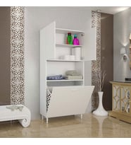 Modilayn 75 x 165 x 30 cm ARD-141 2 Bölmeli Sepetli Kirli Çamaşır Dolabı Raflı Banyo Dolabı