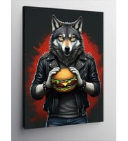 Kanvas Tablo Burger Tutan Kurt