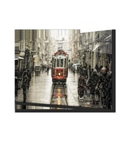İstanbul İstiklal Caddesi Manzara 4mm Dayanıklı Cam Tablo Temperli Cam