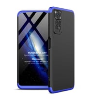 Microsonic Xiaomi Redmi Note 11S Kılıf Double Dip 360 Protective Siyah Mavi (Mavi-Siyah)