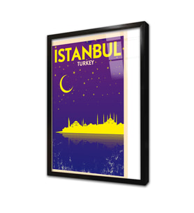 İstanbul Çerçeveli Cam Tablo