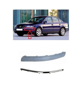 Volkswagen Passat B5.5 2001 - 2005 Ön Tampon Bandı Nikelajlı Sol Şoför Tarafı - 3B0807717D