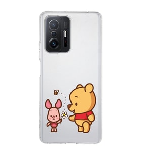 Xiaomi Mi 11T - 11T Pro Uyumlu Pooh & Piglet Tasarımlı Şeffaf Telefon Kılıfı