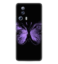 Xiaomi Mi 13 Lite Kılıf Resimli Desenli Silikon Platinium Series Black Butterfly 1879