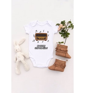 Unisex Bebek Bu Gecede Uyku Yok Size Baskılı Body Zıbın
