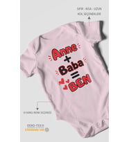 Anne ve babaya özel Kısa Kollu Bebek Body %100 Pamuk