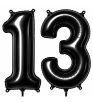 13 Rakam Folyo Balon Siyah Rengi (76 cm)