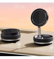 K10 Siyah 360° Güçlü Manyetik Vakumlu Kilitli Araç Telefon ve Tablet Tutucu Ayna,Cam,MagSafe Uyumlu
