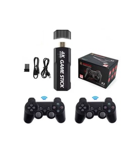 X2 Gamestick 3D Retro Video oyunu konsol 2.4G kablosuz kontrolörleri SEGA/PSP/PS1/PES OYUNLU (Beyaz-Siyah)