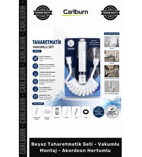 #Taharetmatik Hijyenik Pratik Tasarruflu Beyaz Taharetmatik Seti Vakumlu Montaj Akordeon Hortumlu