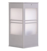 AVONNI BSU-68143-BBY-K Beyaz Boyalı Dış Mekan Aydınlatma E27 Aluminyum Polikarbon/Akrilik Cam 12cm