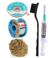 Mechanic Lehim Tel 40G 0,3mm Flux Lehim Toplama CP-3515 Emme Teli 3,5mm Havya Ucu Temizleme Teli Set02