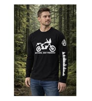 Aybaak Fit Freedom Enduro Motorsiklet Baskılı Uzun Kol Tişört (Siyah)