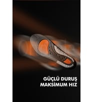 Ortosole - Spor ve Koşu Tabanlığı, Çift Taraflı Kemer Destekli, Atletik Ayakkabı Tabanı - Performans, Ic Taban (Koyu Gri)
