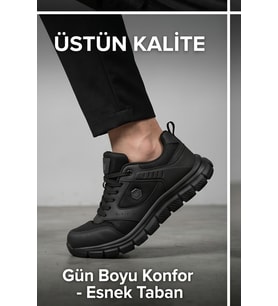 PureWalk Unisex Siyah Beyaz KalınTabanlı Spor Ayakkabı - Hafif Esnek Günlük Yürüyüş Sneaker Rahat Koşu ve Şehir Ayakkabısı