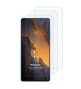 Microsonic Xiaomi Poco F5 Screen Protector Nano Glass Cam Ekran Koruyucu (3`lü Paket) (Renksiz)