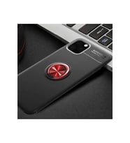 Apple iPhone 11 Pro Max Uyumlu Kılıf Zore Ravel Silikon Kapak (Siyah-Kırmızı)