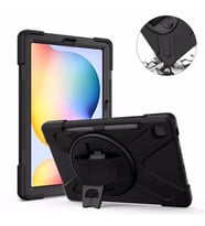 Samsung Galaxy Tab S6 Lite 2024 P620 P610 Kılıf Defender Askılı Zırhlı Tank Case (Siyah)