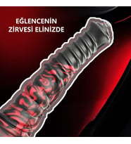 Lilitu Shop 21 cm Et Dokulu Fantezi Renklerde Gerçekçi Çift Katmanlı Sünnetsiz Silikon Penis - Horse Power 5