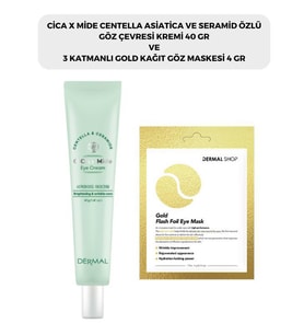 DERMAL CICAXMIDE Göz Çevresi Kremi 40 gr ve Dermal 3 Katmanlı Gold Göz Maskesi 4 gr