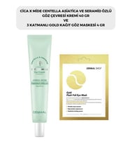 DERMAL CICAXMIDE Göz Çevresi Kremi 40 gr ve Dermal 3 Katmanlı Gold Göz Maskesi 4 gr