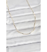 CM 14K Gold Renk Çubuk Kesme Zincir Model 60 cm Kadın Kolye 5886 - EEEEEE6210-4306