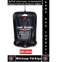 Yüksek Kalite PVC Outdoor Piknik Solar Isıtıcılı Şeffaf Arka Yüzey Pratik Kamp Duş Torbası 20 Litre