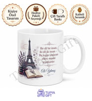 Fransızca Öğretmenine Hediye Baskılı Kupa Bardak Özel Tasarım Porselen Mug