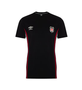 Beşiktaş Orijinal Lisanslı Antrenman Siyah Bisiklet Yaka T-Shirt