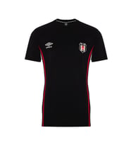 Beşiktaş Orijinal Lisanslı Antrenman Siyah Bisiklet Yaka T-Shirt