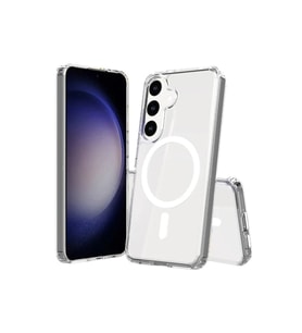 Samsung Galaxy S24 Kılıf Magneticsafe Şeffaf Silikon - Şeffaf