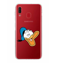 Samsung Galaxy A30  Kamera Korumalı  Kapak Donald Duck Tasarımlı  Şeffaf Kılıf