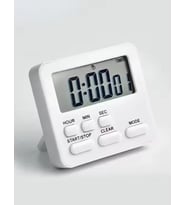 JS-303 Mıknatıslı Kronometre 24 saate kadar İleri ve Geri Sayım Özellikli + Alarm (Beyaz)