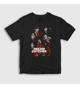 Presmono Unisex Çocuk Siyah Band K Pop Dreamcatcher T-Shirt 479268tt
