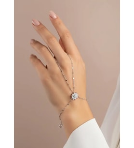 Çelik Silver Papatya Çiçekli Şahmeran - 26shm10