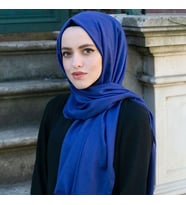 Mavi Pamuklu Şal