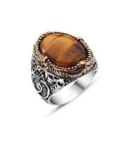 925 Ayar Kaplangözü Taşlı Gümüş Yüzük