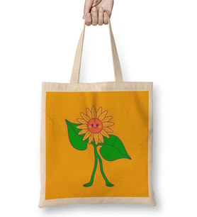 Funny Gift Smile Of a Rose Artwork Bez Çanta Uzun Saplı