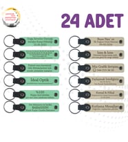 Yeşil & Sütlü Kahve, Kına Gecesi Katılımcılarına Anlamlı Sürpriz, 24’lü Set, İsimli Özel Anahtarlık