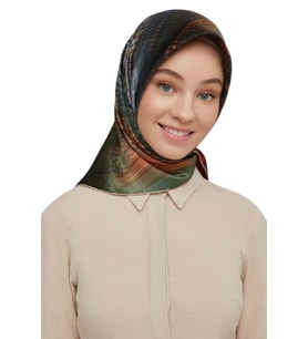 Armine Nostalji Serisi İpek Sura Eşarp 8602DS-04 (Acı Kahve)