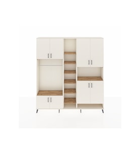 Arges Dolap 18 Raflı 8 Kapaklı Tek Askılı 220x30x243 Aytaşı-Aytaşı/Çam