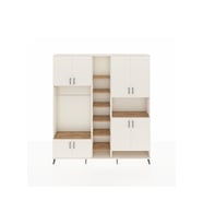 Arges Dolap 18 Raflı 8 Kapaklı Tek Askılı 220x30x243 Aytaşı-Aytaşı/Çam