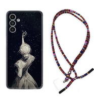 Samsung A23 A31 A32 A50 A51 A52 A53 A70 Kılıf Boyun Asklı Rasta Silikon Star Woman 1332